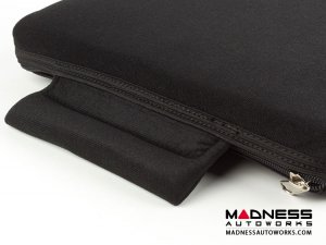 Seat Cushion - Black w/ Alfa Romeo Logo in Red